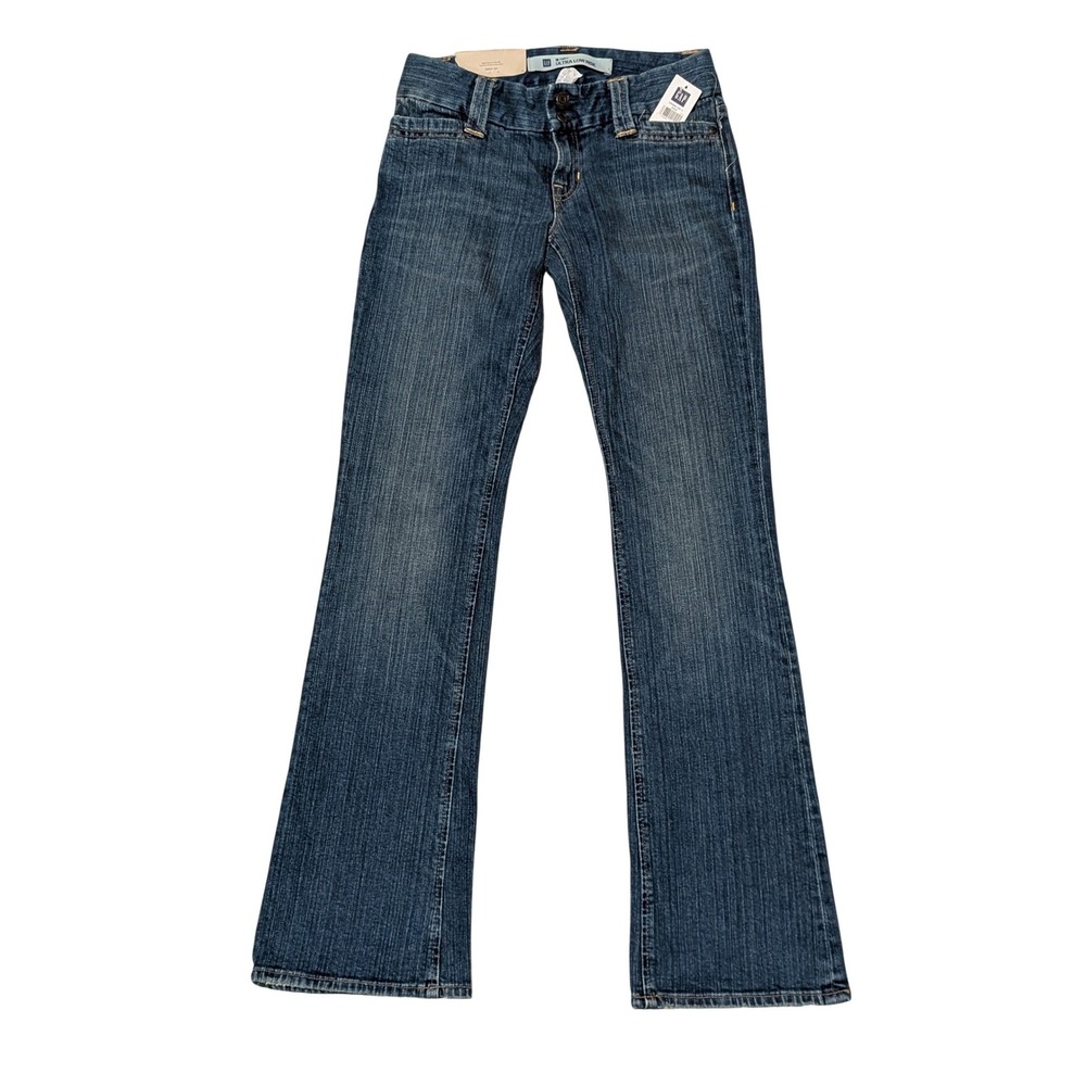 Vintage Gap Jeans Womens 1 Regular Blue Curvy Ultra Low Rise Bootcut Y2K Denim